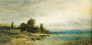 Landschaft am Ammersee. First version Carl Spitzweg